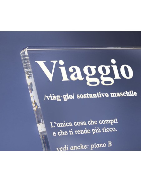 iPLEX Design - Lucilio Lampada Viaggio in plexiglass - Trasparente - 20x20x9 cm