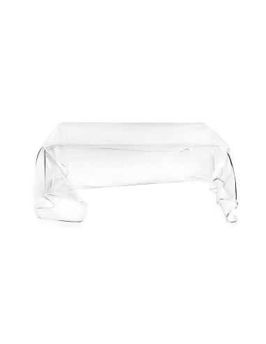iPLEX - Tavolino basso in plexiglass Trasparente drappeggiato a mano Made in Italy - 115x39x77 cm