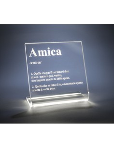 iPLEX Design - Lucilio Lampada Amica in plexiglass - Trasparente - 20x20x9 cm