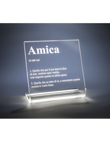 iPLEX Design - Lucilio Lampada Amica in plexiglass - Trasparente - 20x20x9 cm