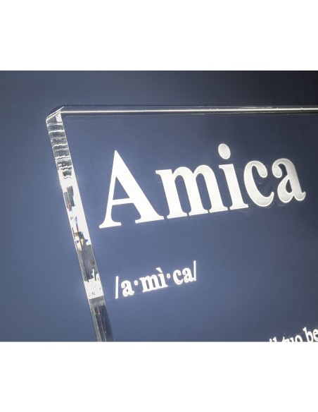 iPLEX Design - Lucilio Lampada Amica in plexiglass - Trasparente - 20x20x9 cm