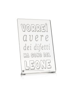 iPLEX Design - Zodiac Leone in plexiglass - Trasparente - 10x15x6 cm