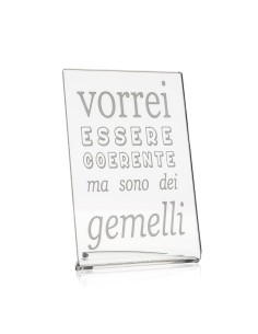 iPLEX Design - Zodiac Gemelli in plexiglass - Trasparente - 10x15x6 cm