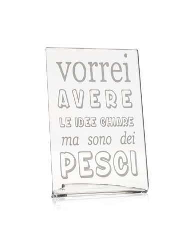 iPLEX Design - Zodiac Pesci in plexiglass - Trasparente - 10x15x6 cm