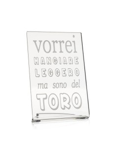 iPLEX Design - Zodiac Toro in plexiglass - Trasparente - 10x15x6 cm