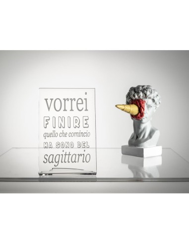iPLEX Design - Zodiac Sagittario in plexiglass - Trasparente - 10x15x6 cm