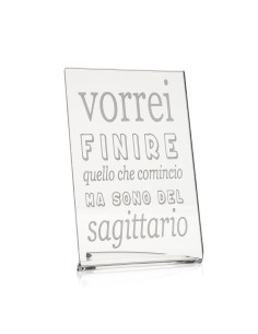 iPLEX Design - Zodiac Sagittario in plexiglass - Trasparente - 10x15x6 cm