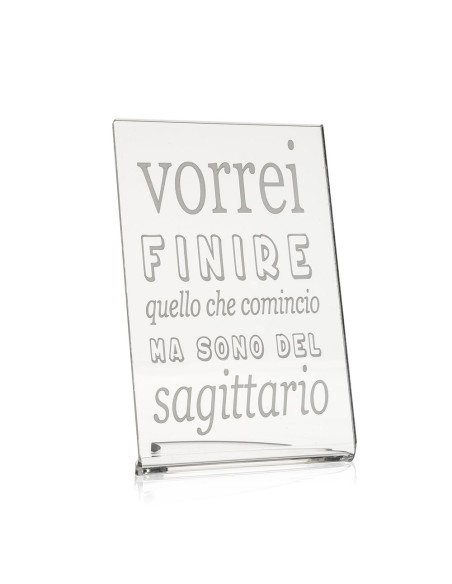 iPLEX Design - Zodiac Sagittario in plexiglass - Trasparente - 10x15x6 cm