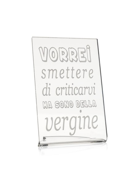 iPLEX Design - Zodiac Vergine in plexiglass - Trasparente - 10x15x6 cm