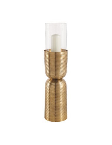 Blanc D' Ivoire - Portacandela Comete MG in alluminio finitura oro ø 17xH 69 cm
