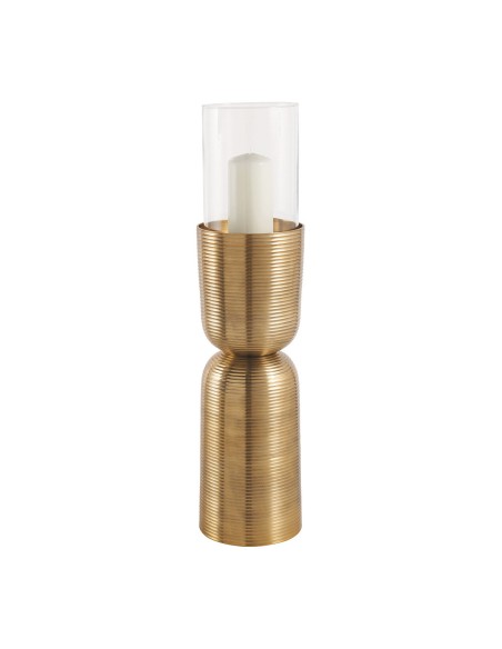Blanc D' Ivoire - Portacandela Comete MG in alluminio finitura oro ø 17xH 69 cm
