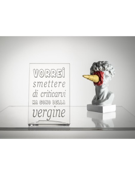 iPLEX Design - Zodiac Vergine in plexiglass - Trasparente - 10x15x6 cm