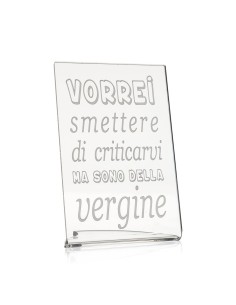 iPLEX Design - Zodiac Vergine in plexiglass - Trasparente - 10x15x6 cm