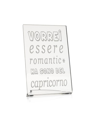 iPLEX Design - Zodiac Capricorno in plexiglass - Trasparente - 10x15x6 cm