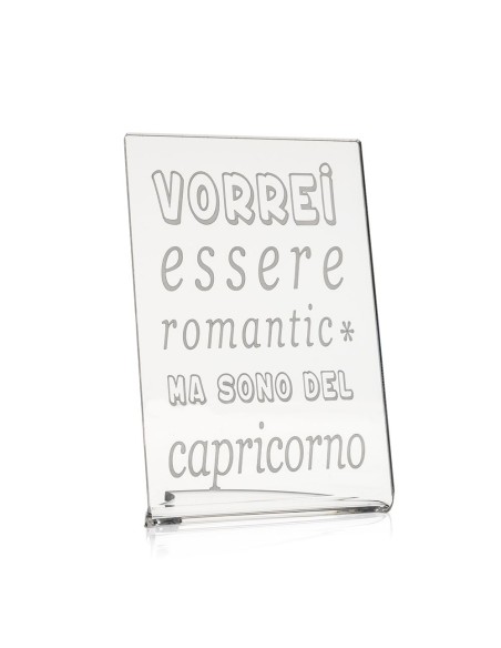 iPLEX Design - Zodiac Capricorno in plexiglass - Trasparente - 10x15x6 cm