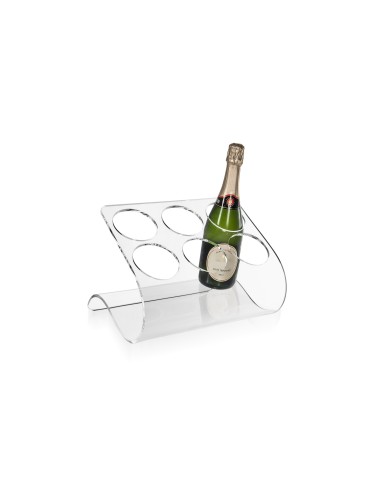 iPLEX - Tannica Cantinetta porta bottiglie vino Trasparente in plexiglass. - casa salotto tavernetta Made in Italy - 33x24x27 cm
