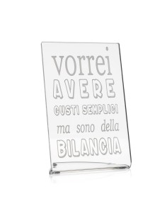 iPLEX Design - Zodiac Bilancia in plexiglass - Trasparente - 10x15x6 cm