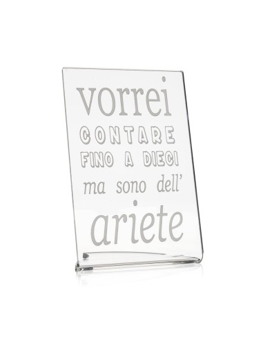 iPLEX Design - Zodiac Ariete in plexiglass - Trasparente - 10x15x6 cm