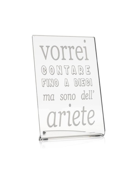 iPLEX Design - Zodiac Ariete in plexiglass - Trasparente - 10x15x6 cm