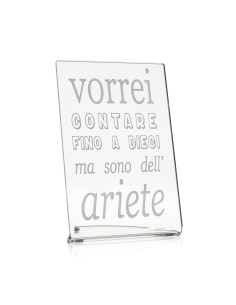 iPLEX Design - Zodiac Ariete in plexiglass - Trasparente - 10x15x6 cm