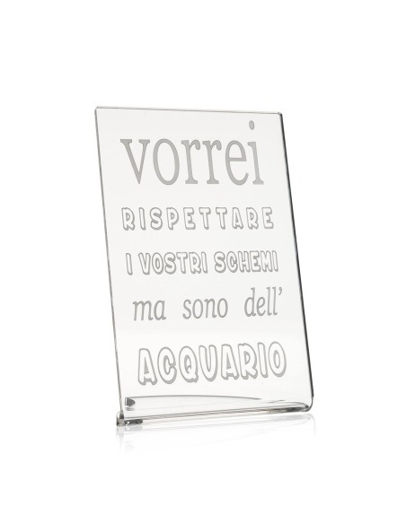 iPLEX Design - Zodiac Acquario in plexiglass - Trasparente - 10x15x6 cm