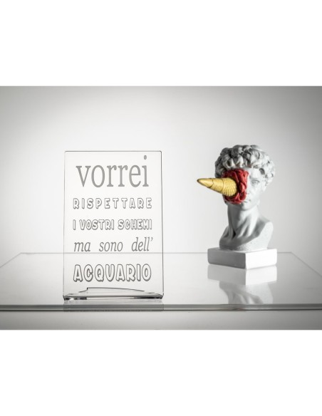 iPLEX Design - Zodiac Acquario in plexiglass - Trasparente - 10x15x6 cm