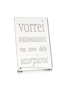 iPLEX Design - Zodiac Scorpione in plexiglass - Trasparente - 10x15x6 cm