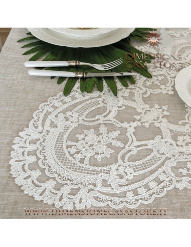 Coccole di Casa - Runner In Pizzo "Carol" 45X140 cm