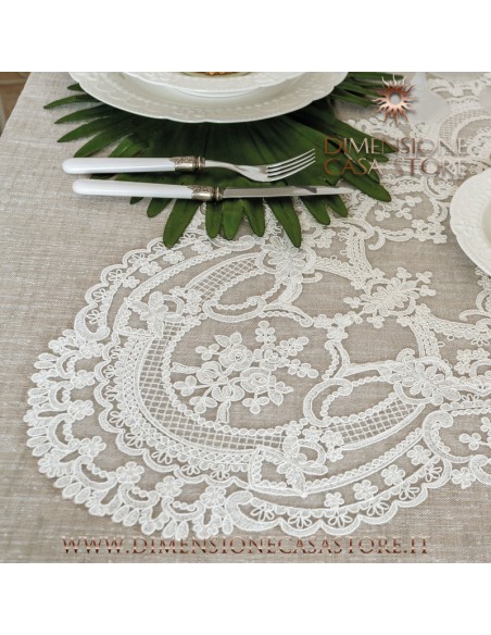 Coccole di Casa - Runner In Pizzo "Carol" 45X140 cm