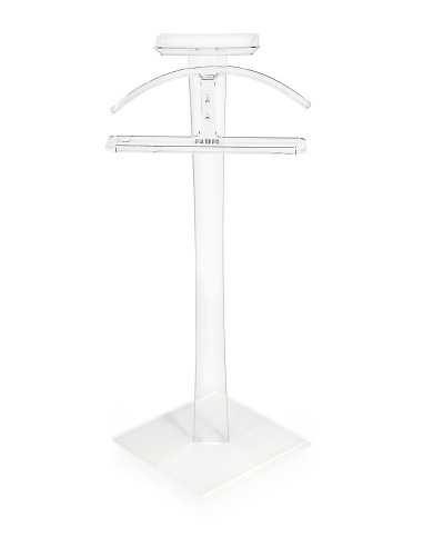 iPLEX - Servomuto Appendiabito linea Bernardo in plexiglass Trasparente - camera da letto ingresso casa ufficio - 43x93x43 cm