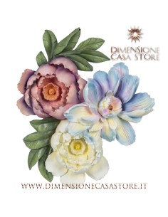 Coccole di Casa - Decorazione appendibile Gruppo Tre Fiori 46,5X55X9 cm