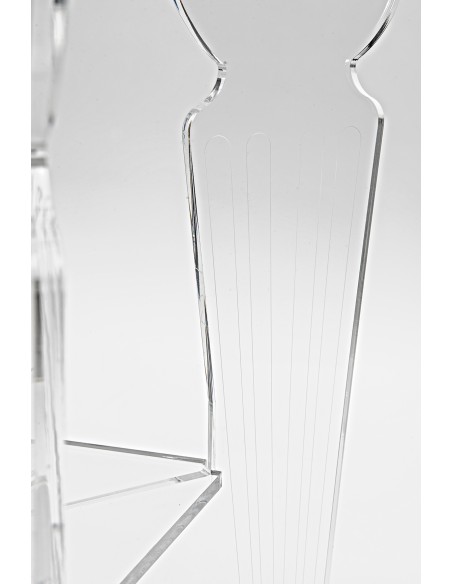 iPLEX - Servio Tavolino da caffè ovale in plexiglass PMMA Trasparente. Made in Italy - 99,5x50x48 cm