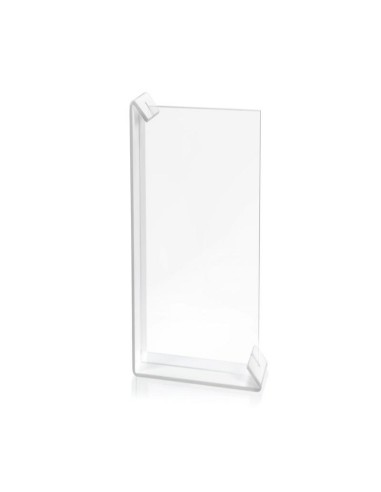 iPLEX - Sebastiao Portafoto con doppia cornice in plexiglass Trasparente/bianco, taglio laser,. Made in Italy - 22x32x7 cm
