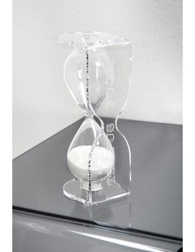 iPLEX Design - Tempus Fugit Con Clessidra H.135 Bianca in plexiglass - Trasparente/white - 15x12x9 cm