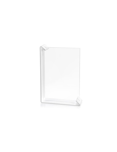 iPLEX - Sebastiao Portafoto con doppia cornice in plexiglass Trasparente/bianco, taglio laser,. Made in Italy - 22x32x7 cm