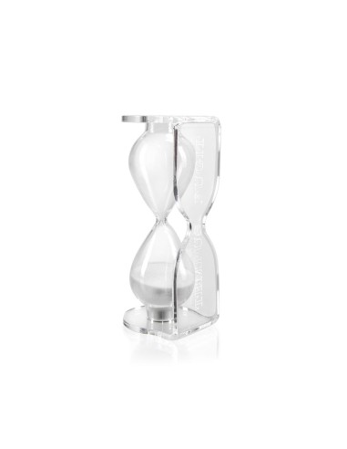 iPLEX Design - Tempus Fugit Con Clessidra H.135 Bianca in plexiglass - Trasparente/white - 15x12x9 cm