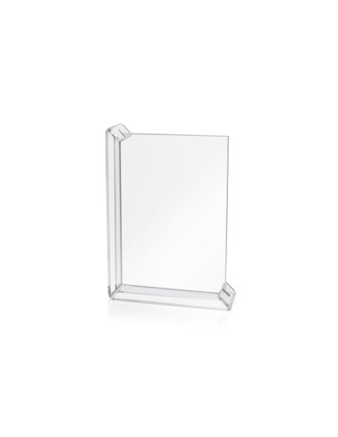 iPLEX - Sebastiao Portafoto con doppia cornice in plexiglass Trasparente, taglio laser,. Made in Italy - 22x32x7 cm