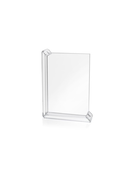 iPLEX - Sebastiao Portafoto con doppia cornice in plexiglass Trasparente, taglio laser,. Made in Italy - 22x32x7 cm