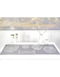 iPLEX Design - Tasty Vassoio Rettangolare Trasparente - Bianco Peacock in plexiglass - Trasparente/bianco - 43x2x18 cm 2