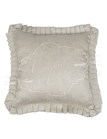Coccole di Casa - Cuscino Arredo "Glory" Beige 40X40 Cm