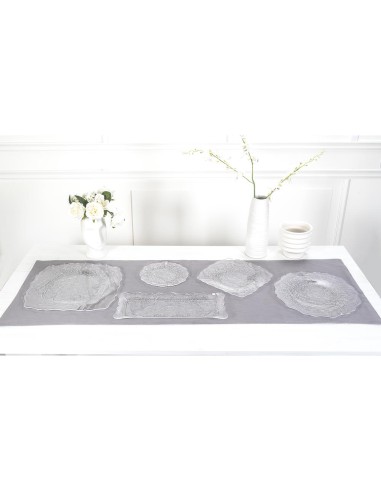 iPLEX Design - Tasty Vassoio Rettangolare Trasparente - Bianco Peacock in plexiglass - Trasparente/bianco - 43x2x18 cm