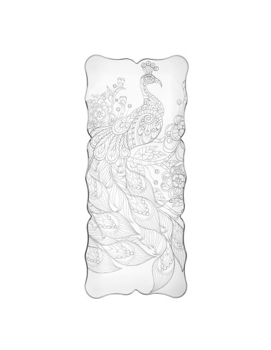 iPLEX Design - Tasty Vassoio Rettangolare Trasparente - Bianco Peacock in plexiglass - Trasparente/bianco - 43x2x18 cm