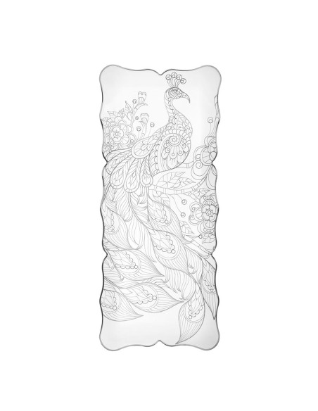 iPLEX Design - Tasty Vassoio Rettangolare Trasparente - Bianco Peacock in plexiglass - Trasparente/bianco - 43x2x18 cm