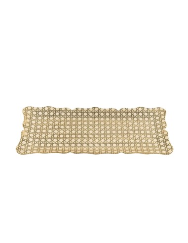 iPLEX Design - Tasty Vassoio Rettangolare Oro Paglia Di Vienna in plexiglass - gold - 43x2x18 cm