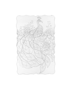 iPLEX Design - Tasty Tovaglietta Trasparente - Bianco Peacock in plexiglass - Trasparente/bianco - 30x0,3x45,5 cm