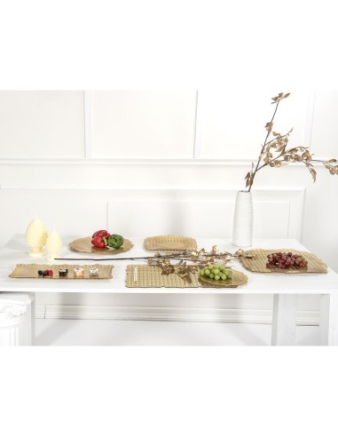 iPLEX Design - Tasty Tovaglietta Oro Paglia Di Vienna in plexiglass - gold - 30x0,3x45,5 cm