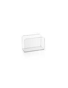 iPLEX - Portatovaglioli da tavola verticale linea Bon Ton in plexiglass PMMA Trasparente. Made in Italy - 13x9x6,5 cm