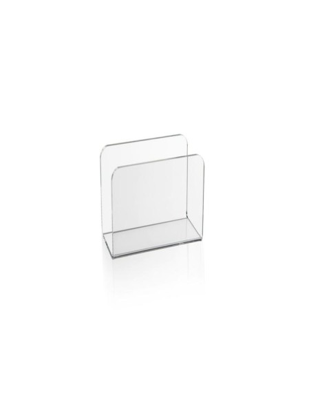 iPLEX - Portatovaglioli da tavola verticale linea Bon Ton in plexiglass PMMA Trasparente. Made in Italy - 13x9x6,5 cm
