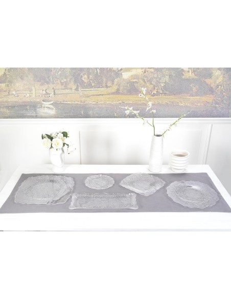 iPLEX Design - Tasty Sottopiatto Trasparente - Bianco Quadrato Small Peacock in plexiglass - Trasparente/bianco - 27x2x27 cm
