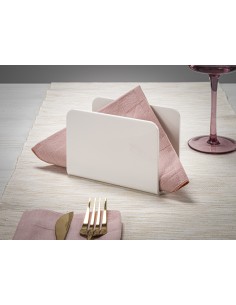 iPLEX - Portatovaglioli da tavola verticale linea Bon Ton in plexiglass PMMA bianco. Made in Italy - 13x9x6,5 cm 2